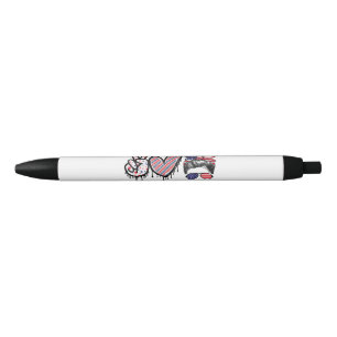 Grappige Amerikaanse vlag patriottisch Zwarte Inkt Pen