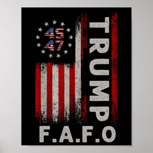 Grappige Amerikaanse vlag Poster