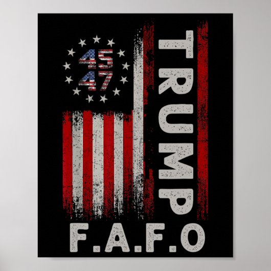 Grappige Amerikaanse vlag Poster (Voorkant)