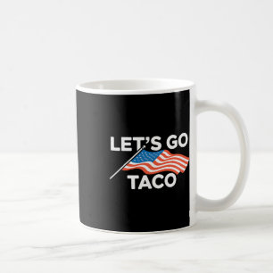 Grappige Amerikaanse vlag uit laten we gaan taco Koffiemok