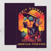 Grappige Amerikaanse Vosshond Hond Ouder Gepersona Aankondiging (Voorkant / Achterkant)