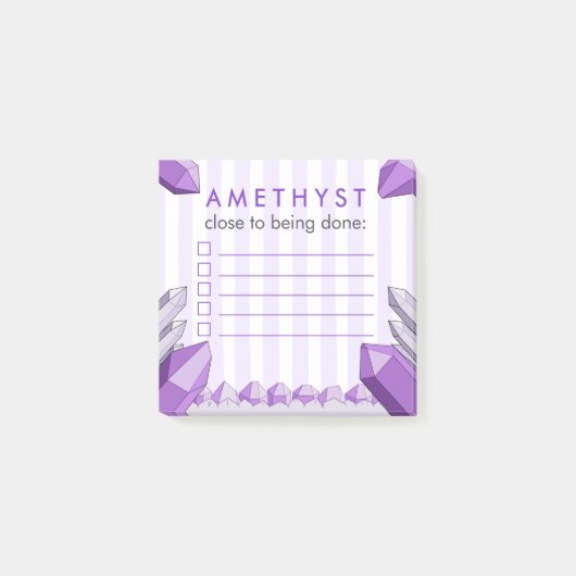 Grappige Amethyst Kristal Takenlijst Post-it® Notes (Voorkant)