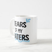 Grappige Amusing Tranen van Mijn Haters Gepersonal Koffiemok (Voorkant links)