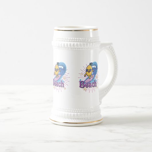 grappige anananas bierpul (Voorkant rechts)