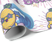 grappige anananas cadeaupapier (Rol Hoek)