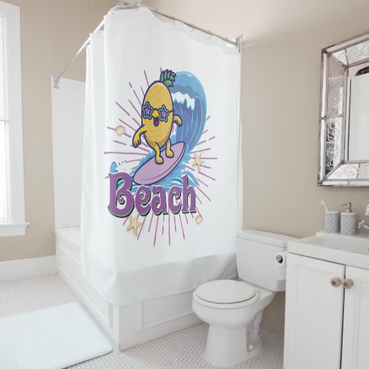 grappige anananas douchegordijn (In situ)