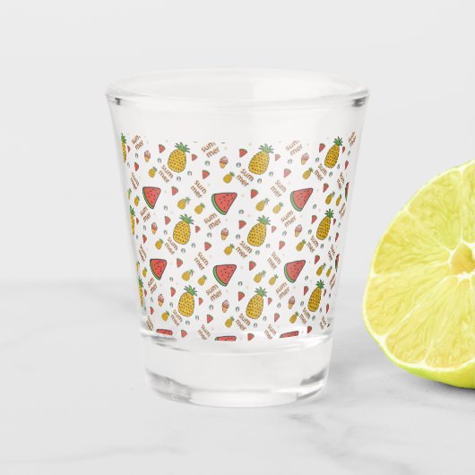 grappige anananas shot glas (Voorkant)