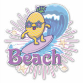 grappige anananas sticker (Voorkant)