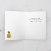 Grappige Ananas Fruit Pun Vaderdag Kaart (Binnen)