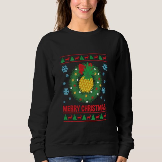 Grappige ananas lelijke kerst trui (Voorkant)