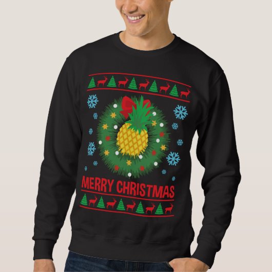 Grappige ananas lelijke kerst trui (Voorkant)