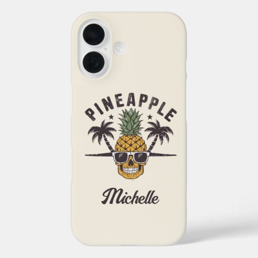 Grappige Ananas met een zonnebril Gepersonaliseerd Case-Mate iPhone Case (Achterkant)