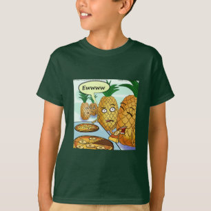 Grappige Ananas Pizza Cartoon T-shirt