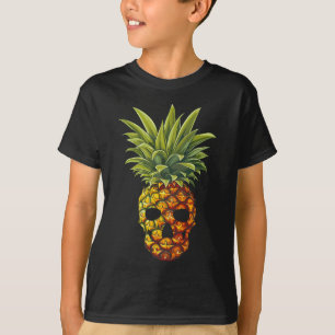 Grappige ananas vrucht schedel t-shirt