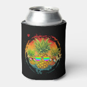 Grappige ananas zomer vibes blikjeskoeler (Blikje Voorkant)