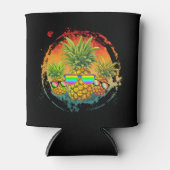 Grappige ananas zomer vibes blikjeskoeler (Voorkant)