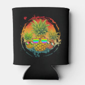 Grappige ananas zomer vibes blikjeskoeler (Achterkant)