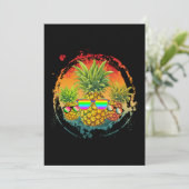 Grappige Ananas Zomer Vibes Kaart (Staand voorkant)