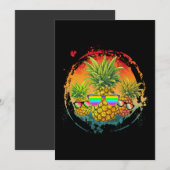 Grappige Ananas Zomer Vibes Kaart (Voorkant / Achterkant)
