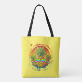 Grappige ananas zomer vibes tote bag (Achterkant)