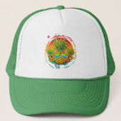 Grappige ananas zomer vibes trucker pet (Voorkant)