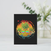 Grappige Ananas Zomerstemmingen Briefkaart (Staand voorkant)