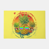 Grappige Ananas Zomerstemmingen Deurmat (Voorkant)