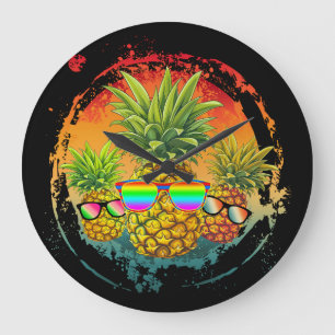 Grappige Ananas Zomerstemmingen Grote Klok