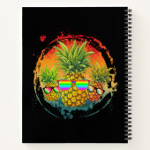 Grappige Ananas Zomerstemmingen Notitieboek (Achterkant)