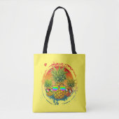 Grappige Ananas Zomerstemmingen Tote Bag (Voorkant)