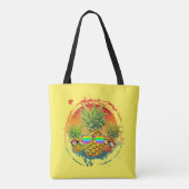 Grappige Ananas Zomerstemmingen Tote Bag (Achterkant)