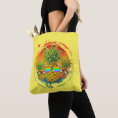 Grappige Ananas Zomerstemmingen Tote Bag (Dichtbij)