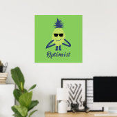grappige ananasliefhebbers poster (Thuiskantoor)