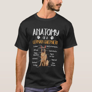 Grappige anatomie Duitse herder hond T-shirt