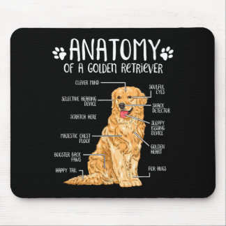 Grappige anatomie Golden Retriever hondenliefhebbe Muismat
