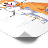 grappige anatomie shiba inu hondenliefhebber gift poster (Hoek)