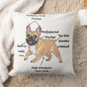 Grappige anatomie van een Franse Bulldog-illustrat Kussen (Deken)