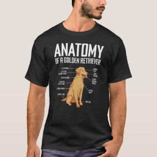 Grappige anatomie van een Golden Retriever Hondenl T-shirt