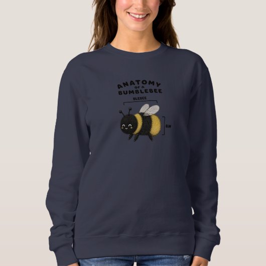 Grappige Anatomie Van Een Hommel Blebee Bum Schatt Trui (Voorkant)