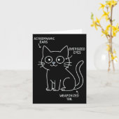 Grappige Anatomie Van Een Kat Blauwdruk Sarcastisc Kaart (Gele Bloem)