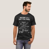 Grappige anatomie van een Pew Pewer (op de rug) Gr T-shirt (Voorkant volledig)