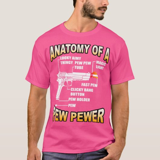 Grappige anatomie van een Pew Pewer Pistool Ammo W T-shirt (Voorkant)