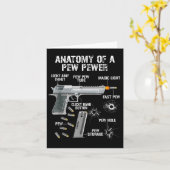 Grappige anatomie van een pew power - AMMO Pistool Kaart (Gele Bloem)