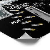 Grappige anatomie van een pew power - AMMO Pistool Poster (Hoek)