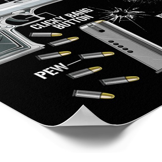 Grappige anatomie van een pew power - AMMO Pistool Poster (Hoek)