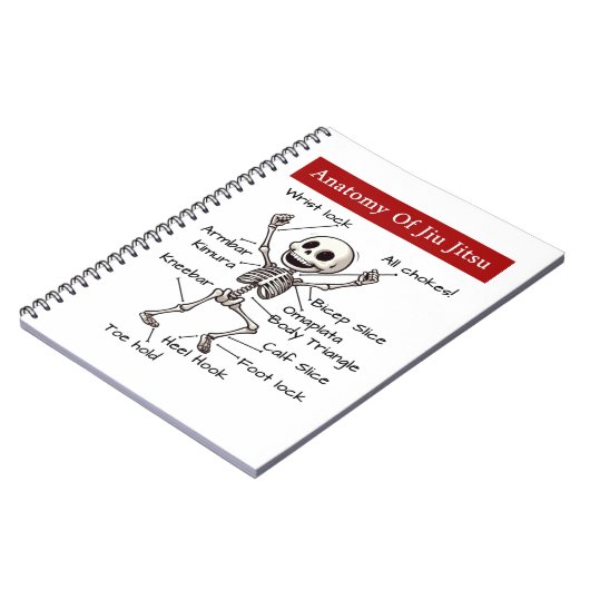 Grappige anatomie van jiu jitsu inzendingen techni notitieboek (Linkerzijde)