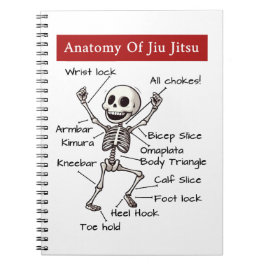 Grappige anatomie van jiu jitsu inzendingen techni notitieboek