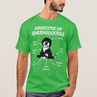 Grappige Anatomie van Sheepadle Graphic Graphic Gr T-shirt