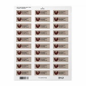 Grappige Angry Brown Beer Cartoon – gestrest Etiket (Full Sheet)