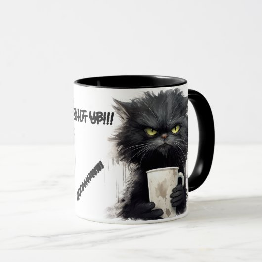 grappige Angry Cat Coffee Mok (Voorkant rechts)
